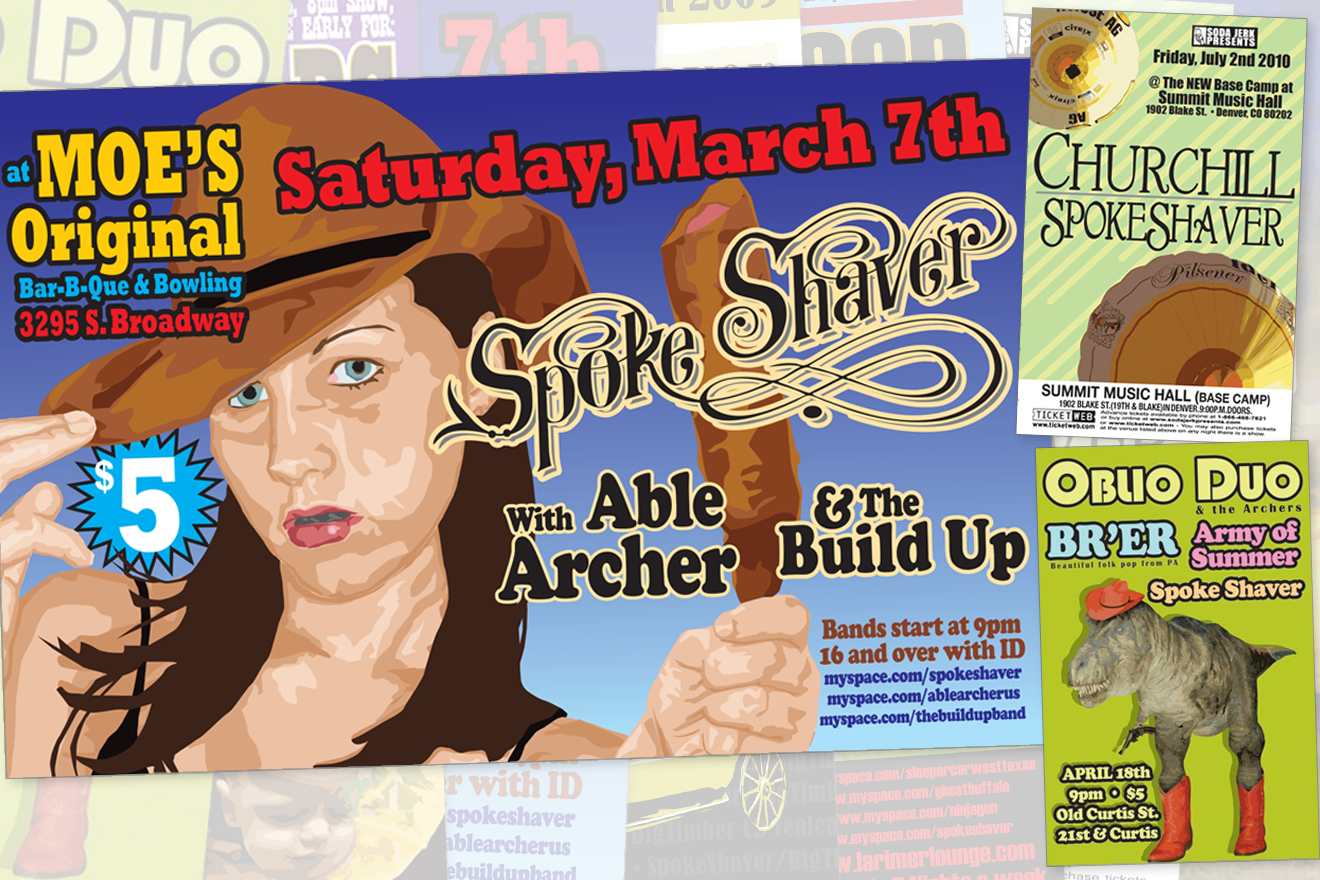 Various digitally illustrated posters for Spokeshaver